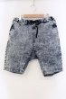 画像1: NO ID. / ケミカルブリーチストレッチショートパンツ 3 ブルー O-25-04-10-096-NO-pa-YM-ZT028 (1)