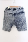 画像2: NO ID. / ケミカルブリーチストレッチショートパンツ 3 ブルー O-25-04-10-096-NO-pa-YM-ZT028 (2)