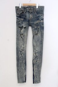 LGB / ST103-B2D+HBR デストロイデニムパンツ 27（メンズXS・レディースL相当） インディゴ O-25-04-10-102-LG-pa-YM-OS