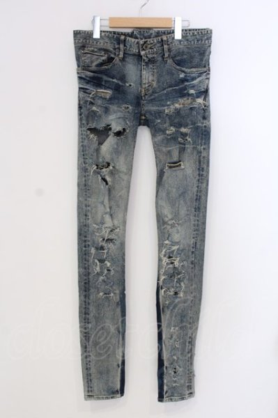 画像1: LGB / ST103-B2D+HBR デストロイデニムパンツ 27（メンズXS・レディースL相当） インディゴ O-25-04-10-102-LG-pa-YM-ZT362 (1)