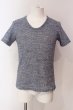 画像1: TORNADO MART / メランジニットTシャツ M ブルー O-25-04-10-020-TO-ts-YM-OS (1)