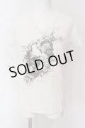 MURDER LICENSE / フラワースカルVネックTシャツ 48 ホワイト O-25-04-10-023-MU-ts-YM-OS