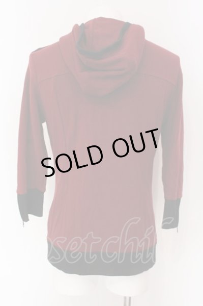 画像2: JURY BLACK / 六部袖ナポレオンパーカー 2 ワイン O-25-04-10-025-JU-to-YM-OS (2)