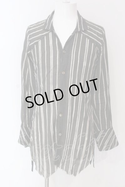 画像1: KMRii / Cotton Stripe Shirt シャツ 1 チャコール系 O-25-04-10-029-KM-sh-YM-OS (1)