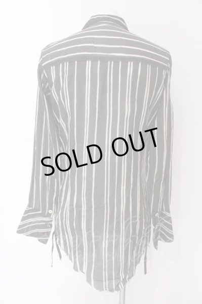 画像2: KMRii / Cotton Stripe Shirt シャツ 1 チャコール系 O-25-04-10-029-KM-sh-YM-OS (2)