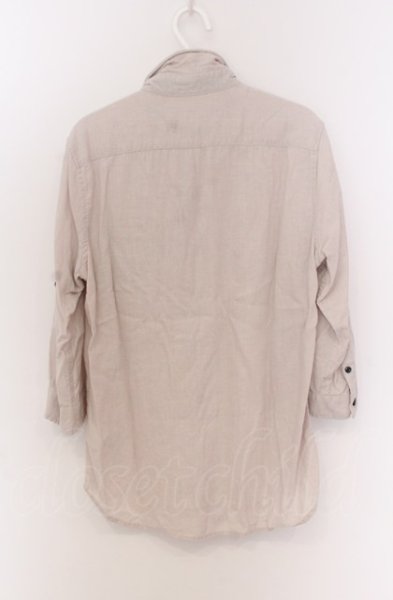 画像2: HARE / レーヨンリネン七分袖シャツ S ベージュ O-25-04-11-030-HA-sh-YM-ZT285 (2)