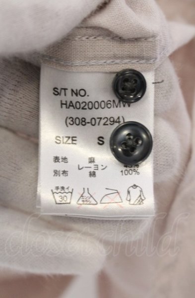 画像3: HARE / レーヨンリネン七分袖シャツ S ベージュ O-25-04-11-030-HA-sh-YM-ZT285 (3)