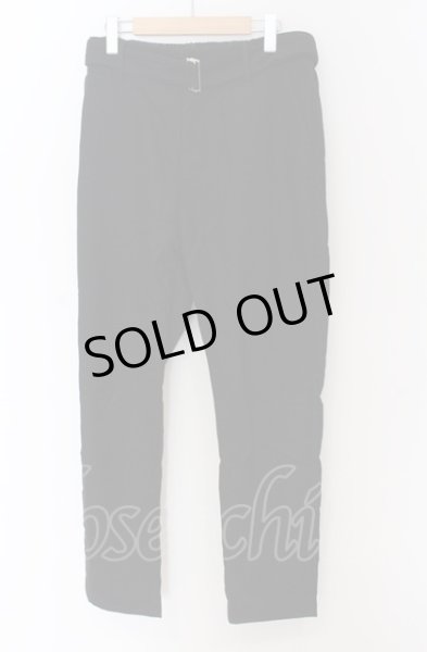 画像1: NO ID. / ベルテッドスリムイージートラウザーズパンツ 2 ブラック O-25-04-11-034-NO-pa-YM-ZT310 (1)