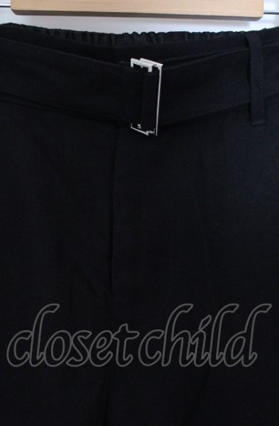 画像2: NO ID. / ベルテッドスリムイージートラウザーズパンツ 2 ブラック O-25-04-11-034-NO-pa-YM-ZT310 (2)