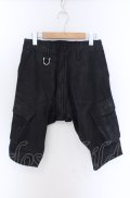 kiryuyrik / DカンFAKE LEATHER HALF SAROUEL パンツ XS ブラック O-25-04-11-041-ki-pa-YM-ZT307