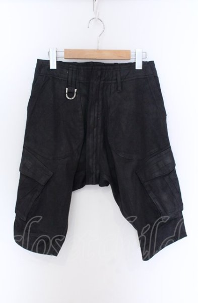 画像1: kiryuyrik / DカンFAKE LEATHER HALF SAROUEL パンツ XS ブラック O-25-04-11-041-ki-pa-YM-ZT307 (1)
