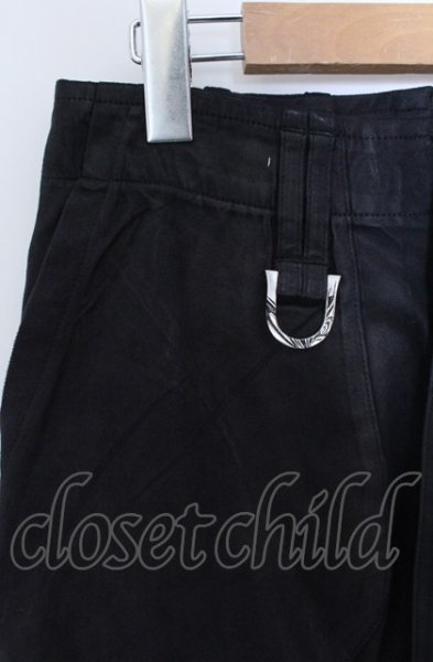 画像2: kiryuyrik / DカンFAKE LEATHER HALF SAROUEL パンツ XS ブラック O-25-04-11-041-ki-pa-YM-ZT307 (2)