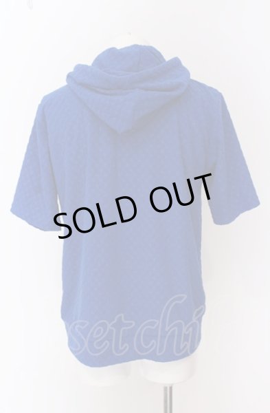 画像2: RATTLE TRAP / パイルエンボス半袖カラーパーカー M ブルー O-25-04-11-005-RA-to-YM-ZT197 (2)