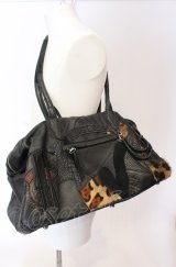 BLACK HONEY CHILI COOKIE / Honey Pirate's Wappen Bostonバッグ  ブラックｘレオパード O-25-04-11-043-BL-ba-YM-ZT286
