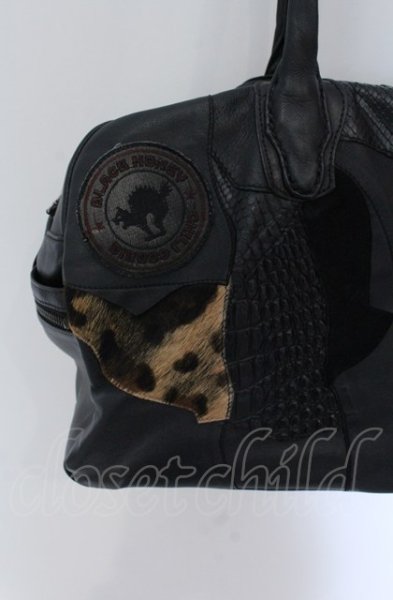 画像9: BLACK HONEY CHILI COOKIE / Honey Pirate's Wappen Bostonバッグ  ブラックｘレオパード O-25-04-11-043-BL-ba-YM-ZT286 (9)