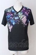 BUFFALO BOBS / SENKA(センカ)VネックプリントTシャツ 2-3 ブラック O-25-04-11-006-BU-ts-YM-ZT197