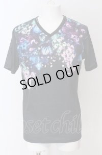 BUFFALO BOBS / SENKA(センカ)VネックプリントTシャツ 2-3 ブラック O-25-04-11-006-BU-ts-YM-ZT197