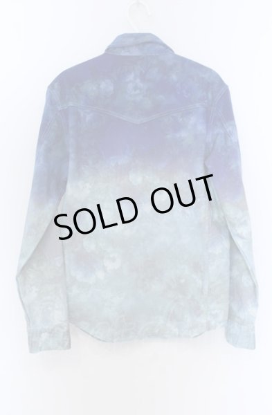 画像2: semantic design / ボタニカルフラワーグラデーションデニムシャツ M ブルー O-25-04-11-001-SE-sh-YM-ZT197 (2)