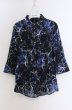 画像1: CIVARIZE / クラックジャガード六部袖シャツ 44 ブルー O-25-04-11-008-CI-sh-YM-ZT197 (1)