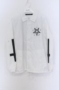 NO ID. / タフタペンタグラムプリントコーチジャケット 1 ホワイト O-25-04-11-010-NO-ja-YM-ZT198