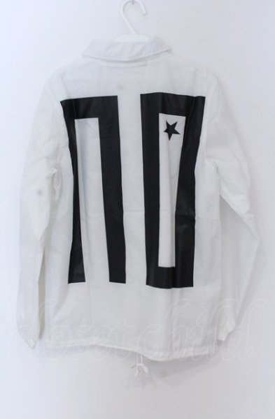 画像2: NO ID. / タフタペンタグラムプリントコーチジャケット 1 ホワイト O-25-04-11-010-NO-ja-YM-ZT198 (2)