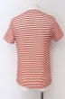 画像2: TORNADO MART / ボーダータックジャガードTシャツ L レッドｘホワイト O-25-04-11-012-TO-ts-YM-ZT198 (2)