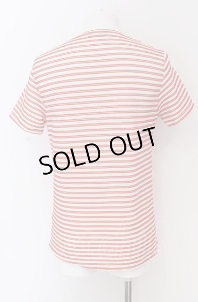 画像2: TORNADO MART / ボーダータックジャガードTシャツ L レッドｘホワイト O-25-04-11-012-TO-ts-YM-ZT198 (2)