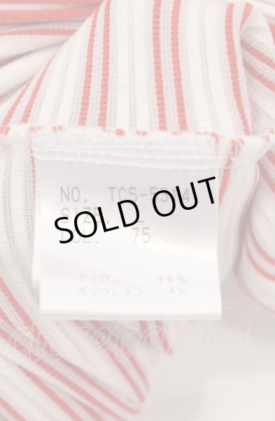 画像3: TORNADO MART / ボーダータックジャガードTシャツ L レッドｘホワイト O-25-04-11-012-TO-ts-YM-ZT198 (3)