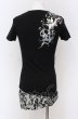 画像2: CIVARIZE / Jammerレイヤードラインストーン箔ラメプリントTシャツ 44 ブラック O-25-04-11-014-CI-ts-YM-OS (2)