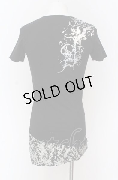 画像2: CIVARIZE / Jammerレイヤードラインストーン箔ラメプリントTシャツ 44 ブラック O-25-04-11-014-CI-ts-YM-OS (2)