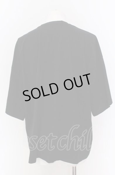 画像2: NO ID. / RoseプリントBIG Tシャツ ONE ブラック O-25-04-11-018-NO-ts-YM-ZT0414 (2)