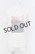 GOSTAR DE FUGA / clarity プリントVネックTシャツ 46 ホワイト O-25-04-11-025-GO-ts-YM-OS