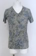 画像1: GOSTAR DE FUGA / Remember VネックTシャツ 46 グレー O-25-04-11-029-GO-ts-YM-ZT313 (1)