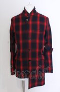 NO ID. BLACK / ボンテージジャケット  レッド×ネイビーチェック O-25-04-18-025-NO-ja-IG-ZT281