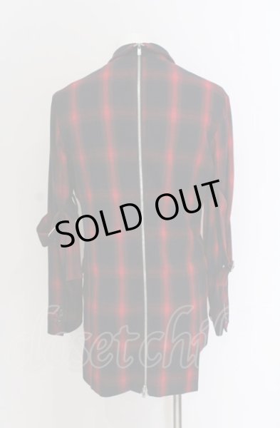 画像4: NO ID. BLACK / ボンテージジャケット  レッド×ネイビーチェック O-25-04-18-025-NO-ja-IG-ZT281 (4)