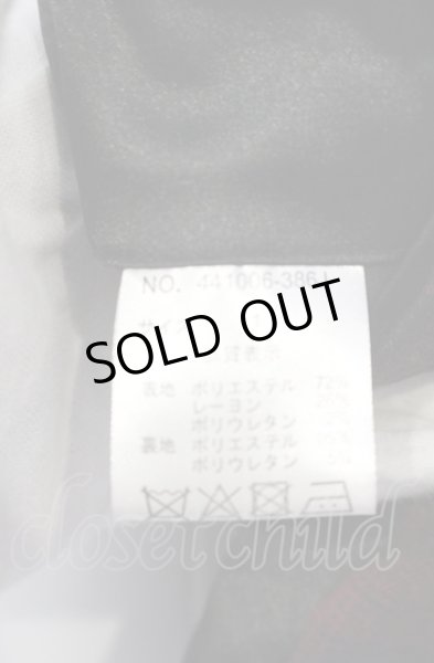 画像5: NO ID. BLACK / ボンテージジャケット  レッド×ネイビーチェック O-25-04-18-025-NO-ja-IG-ZT281 (5)