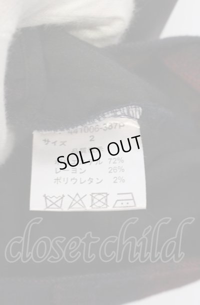 画像3: NO ID. BLACK / ボンテージチェックパンツ 2 レッド×ネイビーチェック O-25-04-18-027-NO-pa-IG-ZT281