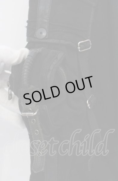 画像2: KMRii / レザーパイピングクロップドスウェットパンツ 1 ブラック O-25-04-18-030-KM-pa-YM-OS (2)