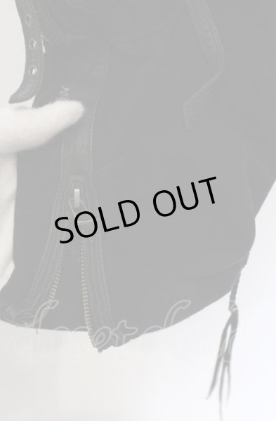 画像3: KMRii / レザーパイピングクロップドスウェットパンツ 1 ブラック O-25-04-18-030-KM-pa-YM-OS (3)