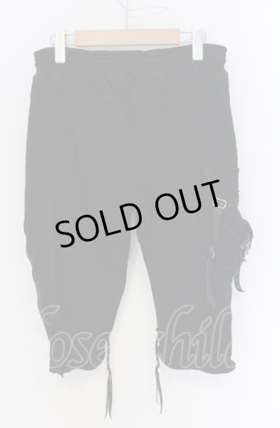 画像4: KMRii / レザーパイピングクロップドスウェットパンツ 1 ブラック O-25-04-18-030-KM-pa-YM-OS (4)