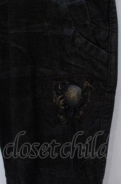 画像3: 14th Addiction / コーティングクロップドデニムパンツ 1 ユーズドブラック O-25-04-18-032-14-pa-YM-ZT281 (3)