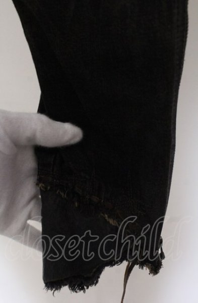 画像4: 14th Addiction / コーティングクロップドデニムパンツ 1 ユーズドブラック O-25-04-18-032-14-pa-YM-ZT281 (4)