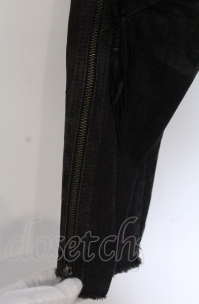 画像5: 14th Addiction / コーティングクロップドデニムパンツ 1 ユーズドブラック O-25-04-18-032-14-pa-YM-ZT281 (5)