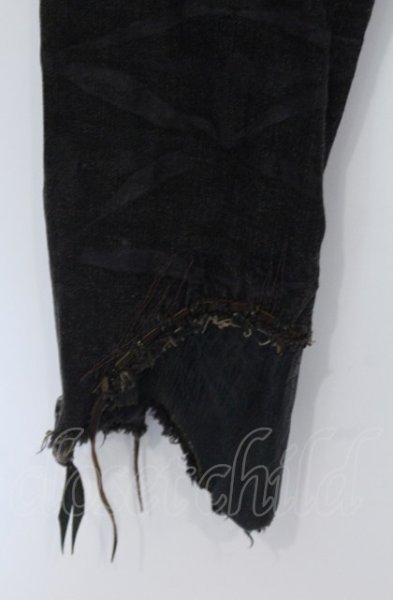 画像7: 14th Addiction / コーティングクロップドデニムパンツ 1 ユーズドブラック O-25-04-18-032-14-pa-YM-ZT281 (7)