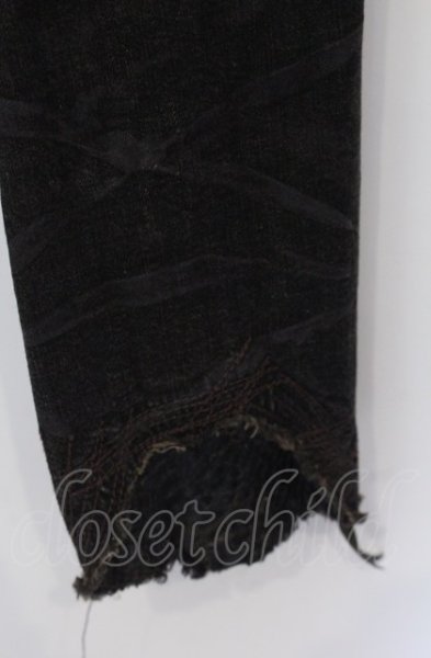 画像8: 14th Addiction / コーティングクロップドデニムパンツ 1 ユーズドブラック O-25-04-18-032-14-pa-YM-ZT281 (8)