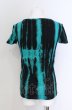 画像2: SEANA / ストライプブリーチTシャツ M グリーンxブラック O-25-04-18-008-SE-ts-YM-OS (2)