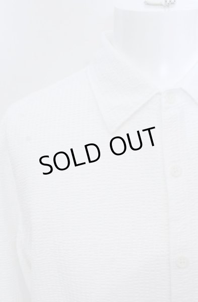 画像2: TORNADO MART / ハイゲージサッカーストライプ7分シャツ LL ホワイト（マスキュリン） O-25-04-18-002-TO-sh-YM-ZT272 (2)