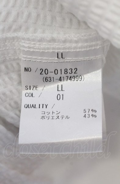 画像4: TORNADO MART / ハイゲージサッカーストライプ7分シャツ LL ホワイト（マスキュリン） O-25-04-18-002-TO-sh-YM-ZT272 (4)