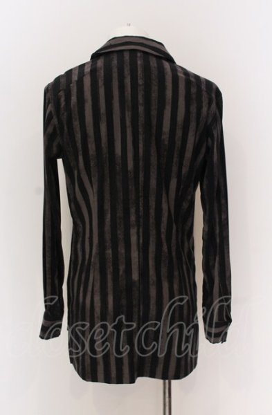 画像3: TORNADO MART / オリエンタルストライプスウェードシャツジャケット M チャコールグレー O-25-04-18-018-TO-sh-YM-ZT271 (3)