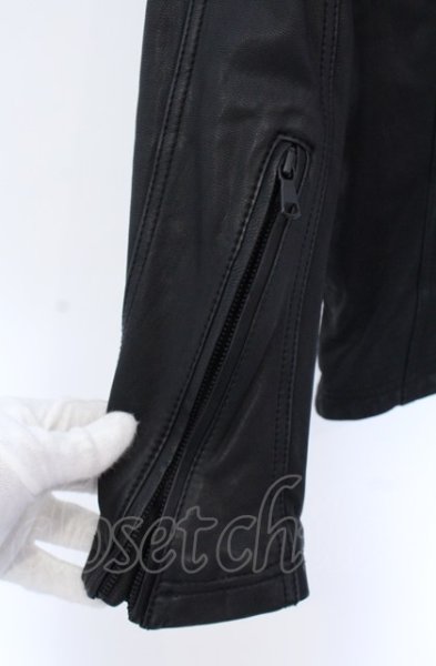 画像7: CIVARIZE / ゴートレザー宇宙襟ライダースジャケット 44 ブラック O-25-05-18-002-CI-ou-YM-ZT-ML038 (7)